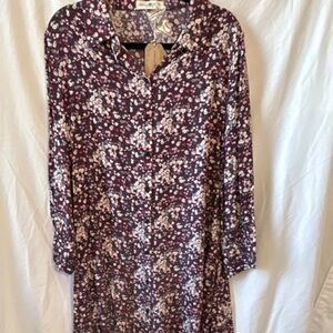 NATURAL LIFE Purple Floral Long Sleeve Dress
